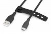 Digitus Kabel połączeniowy silikonowy USB-A - USB-C, USB 2.0 60W, 0,5m Czarny